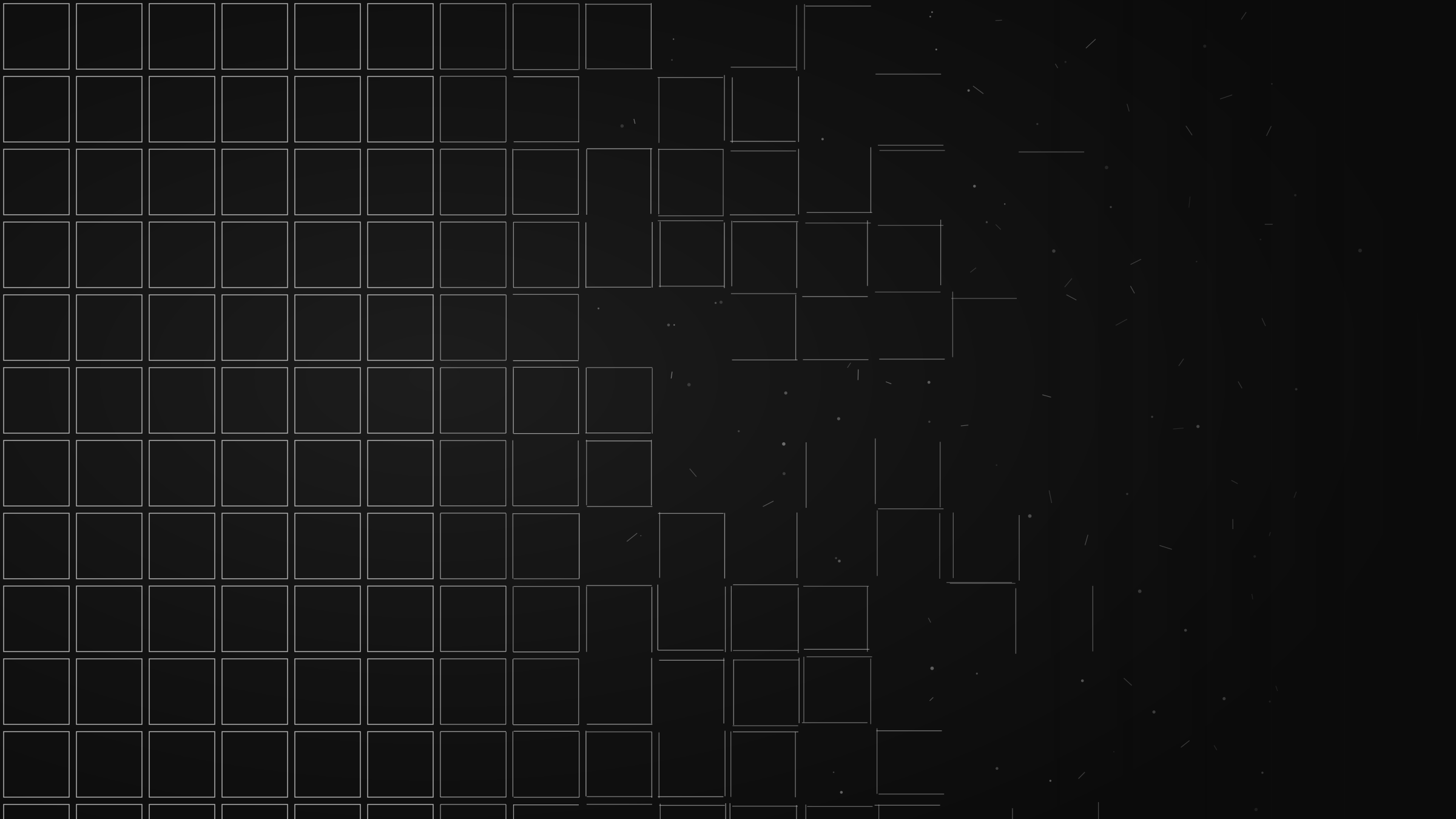 A minimalist black-and-white cover on a near-black canvas: an ordered grid of cells erodes at one edge into scattered, breaking fragments — a container losing its shape.